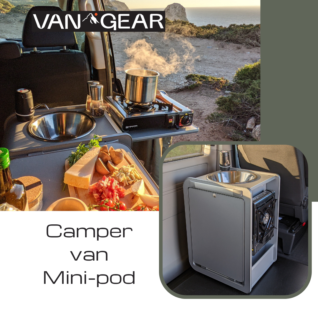 NEW Vangear Mini - Pod 2.2 Campervan Kitchen Pod - NEW Carbon Grey - Vangear - EU