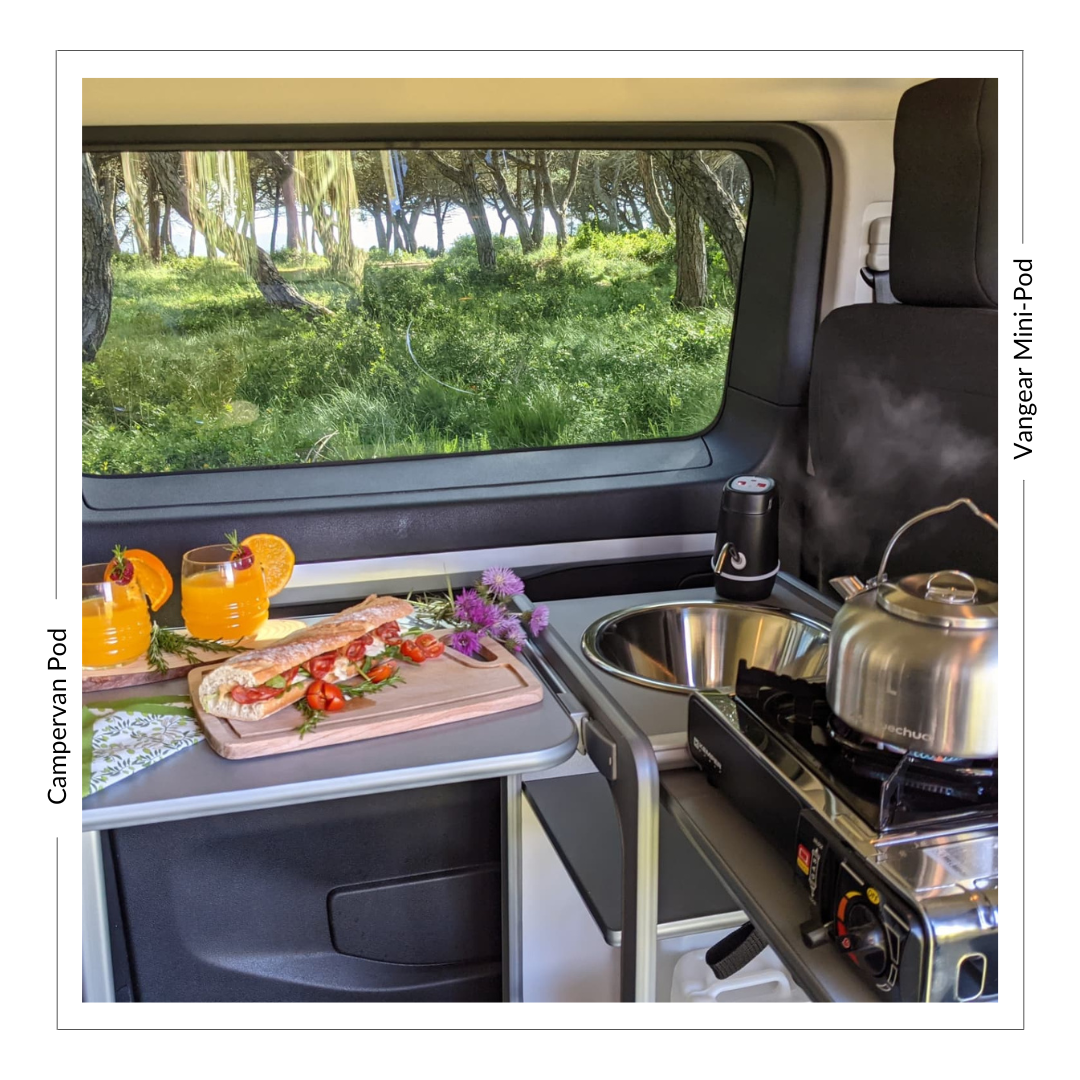 NEW Vangear Mini - Pod 2.2 Campervan Kitchen Pod - NEW Carbon Grey - Vangear - EU