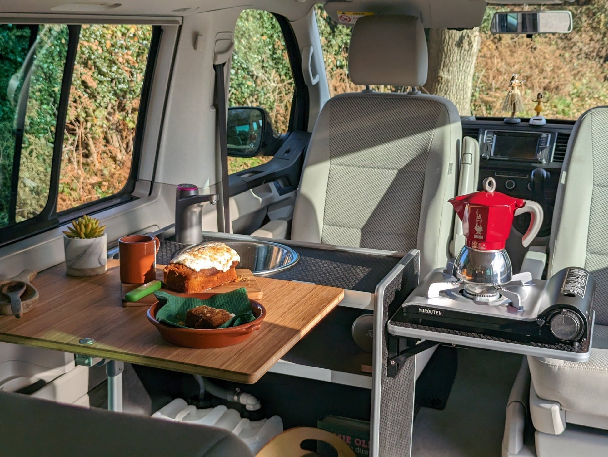 Vangear Nano-Pod 2.1 campervan kitchen-Black with Driftwood door - Vangear-EU